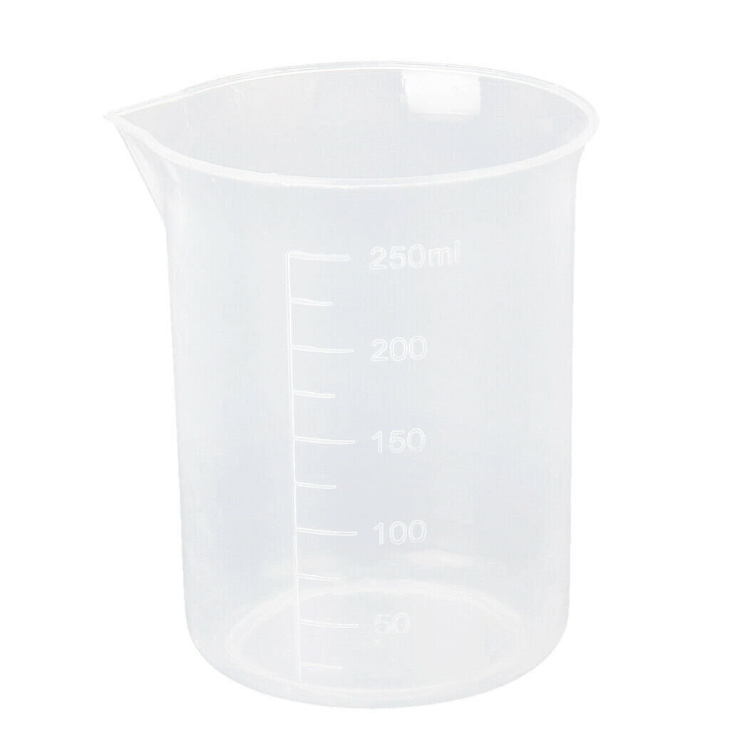 250ml kitchen Laboratory Lab Plastic Graduated Measuring Beaker Cup Container