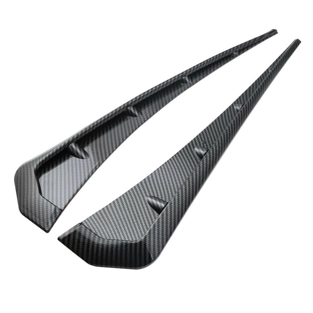 1 Pair Black Carbon Front  Side