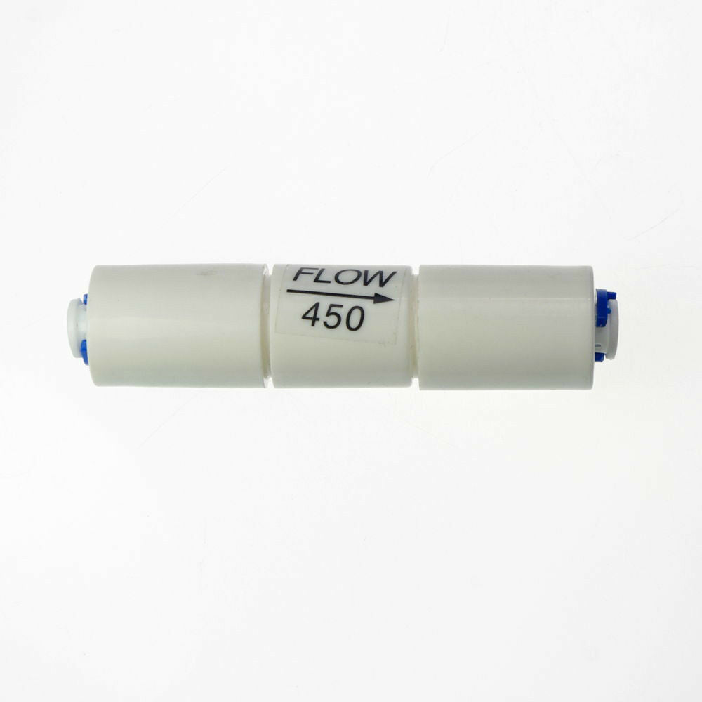 (2) Reverse Osmosis Flow RO Restrictor Flow 450 ML about 1:3 With 1/4" Fitting