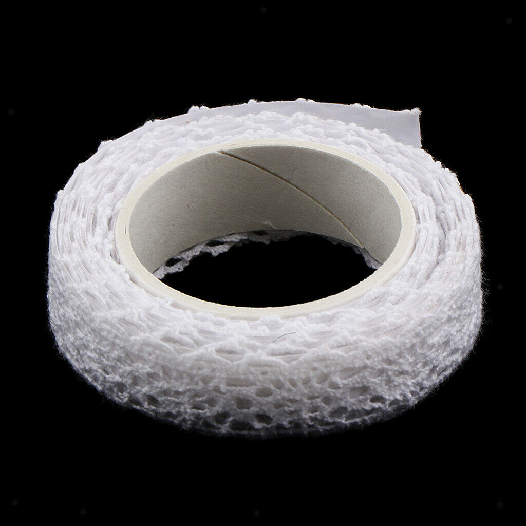 3x 2m Self Adhesive Cotton Lace Decorative Sticky Ribbon Craft Masking Tape
