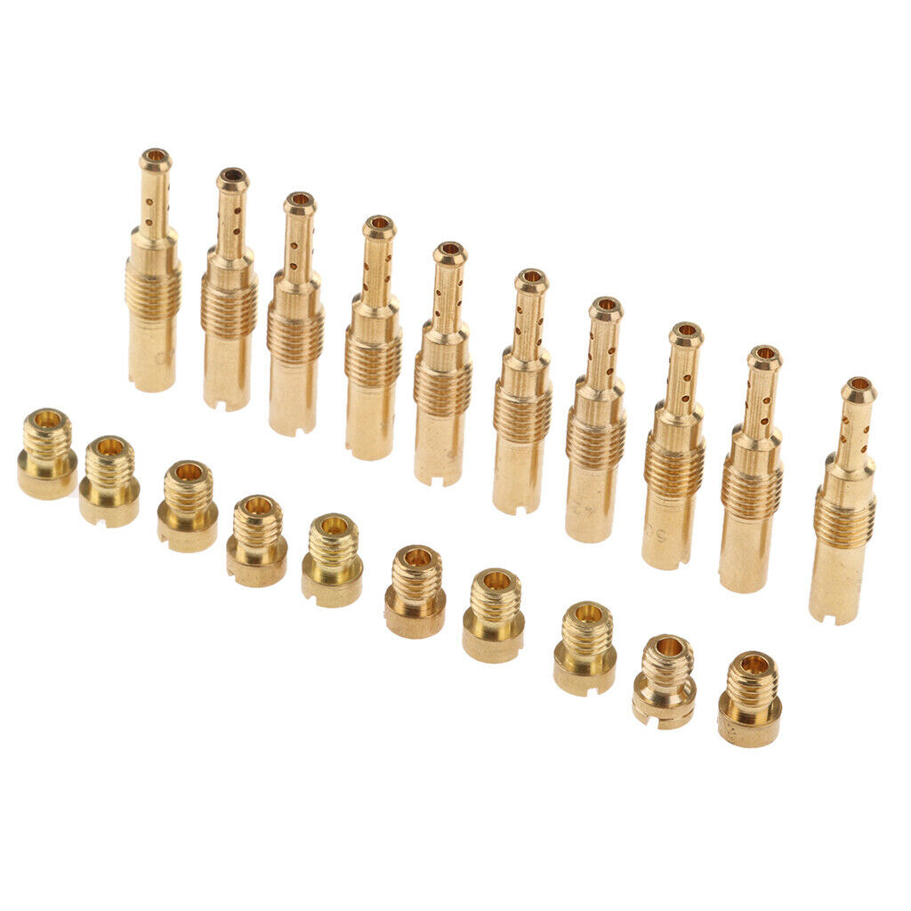 10Pcs Slow/Pilot Jet & 10Pcs Carburetor Main Jet Kit for PWK  OKO CVK