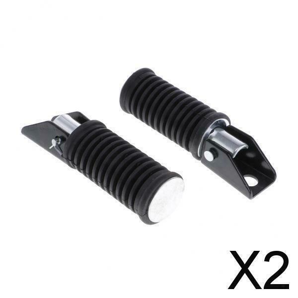 2X 2 Pieces Motorcycle Foot Rests Foot Pegs for for Suzuki GS125 GN125 Black