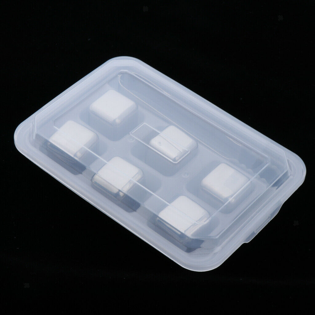 Stainless Steel Whisky Chilling Stones Bar Reusable Ice Cubes with Tong 6pcs