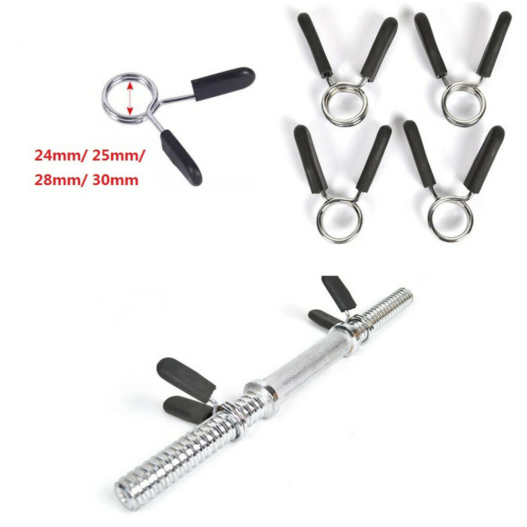 4x 25mm Bar Dumbbell Barbell Spring Clip Collars Clamps for Weightlifting