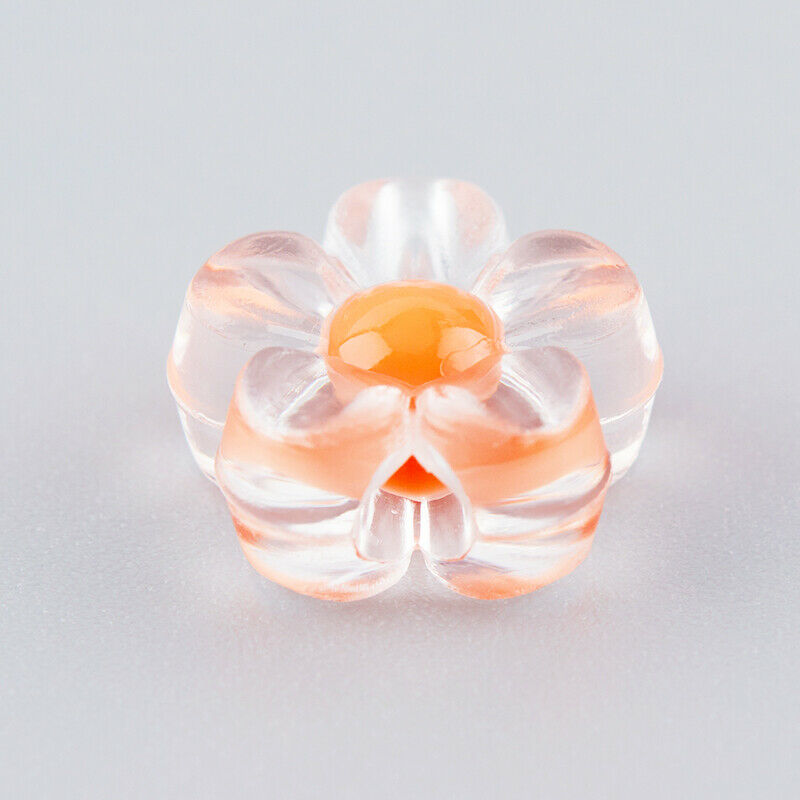 50Pcs DIY Jewelry Accessory Acrylic Flower Spacer Blossom Bead Bracelet Mak Qx