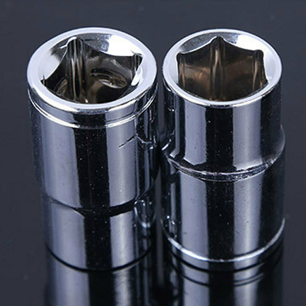 12 Millimeters Short 1/2 "socket Metric Chrome Hexagonal Partial Vanadium