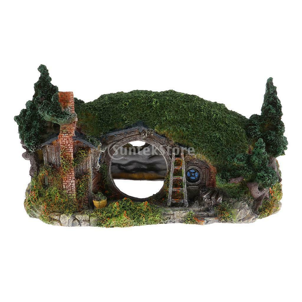 Creative Aquarium Castle Green Fish Cave Landscape Scene Ornaments Ornaments
