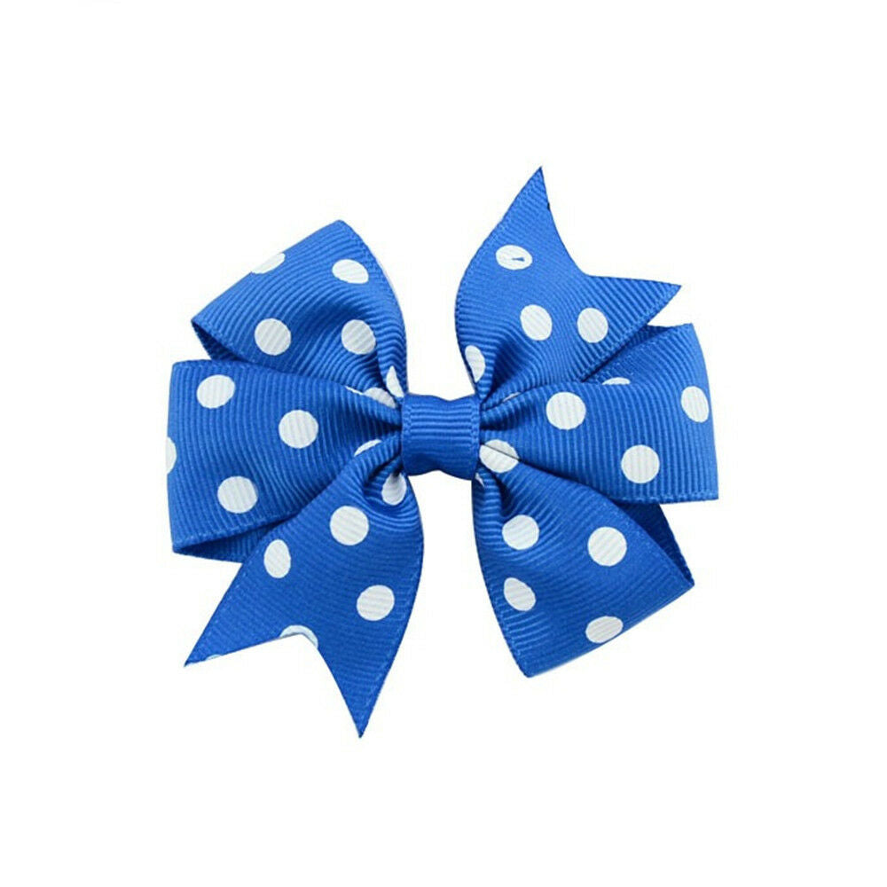 20 pcs Assorted Baby Girls Polka Dot Hair Bows Hair Pins Headwear Accessories
