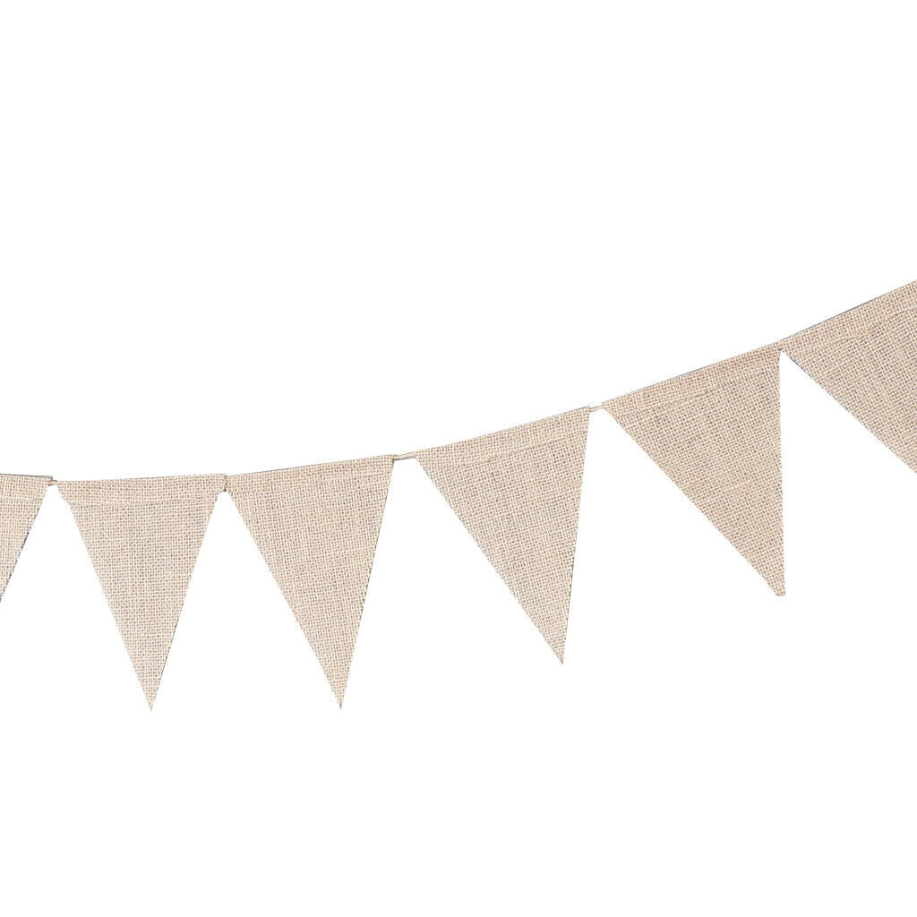 3 Meter Burlap Banner Bunting Pennants 6.5'' x 5.1''