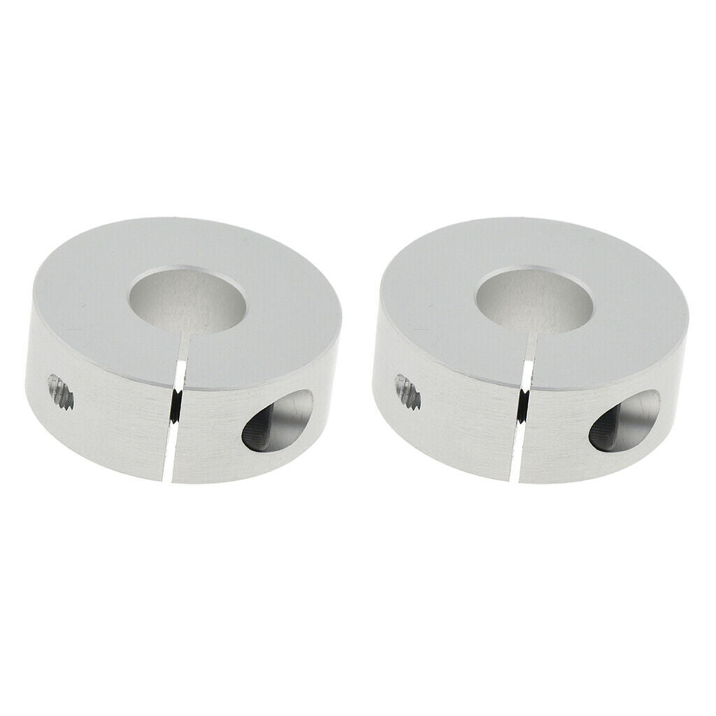 2 Pcs Solid Aluminum Split Ring Stop Collar, Drill Bit Shaft Depth Stop 10mm