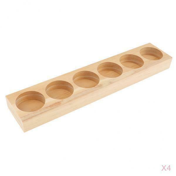 4 Pcs 6 Slots Perfume Essential Oil Display Storage Organizer Rack Stand Holder