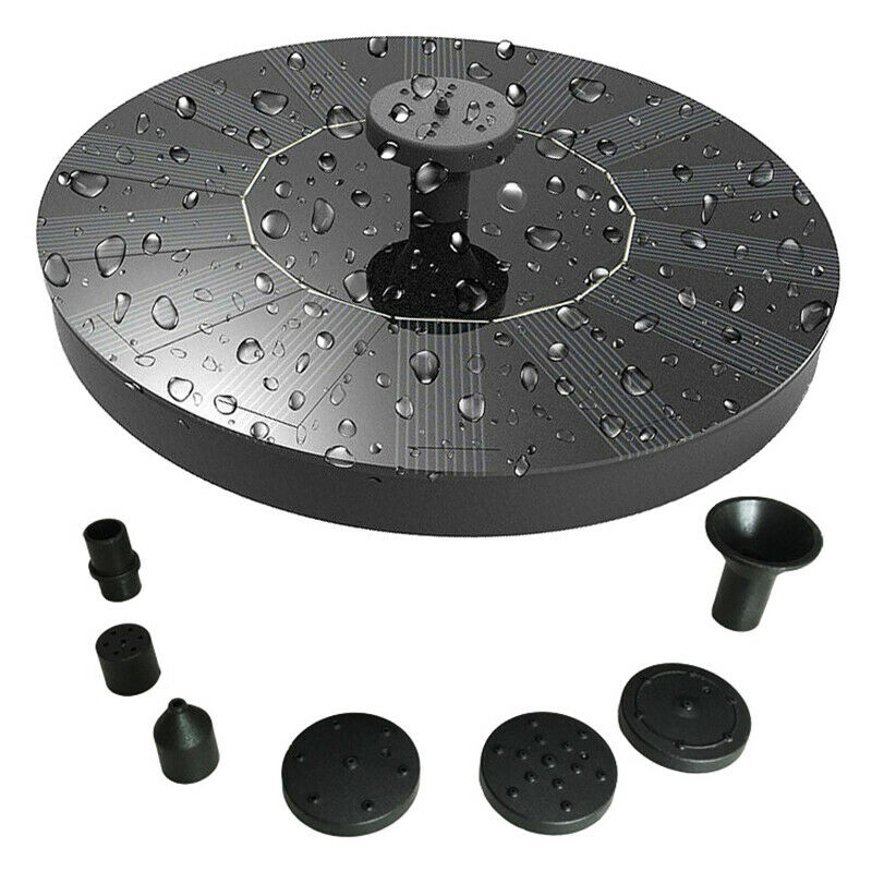 Solar Powered Floating Bird Bath Water Fountain Outdoor Pond Pool Garden PatBDA