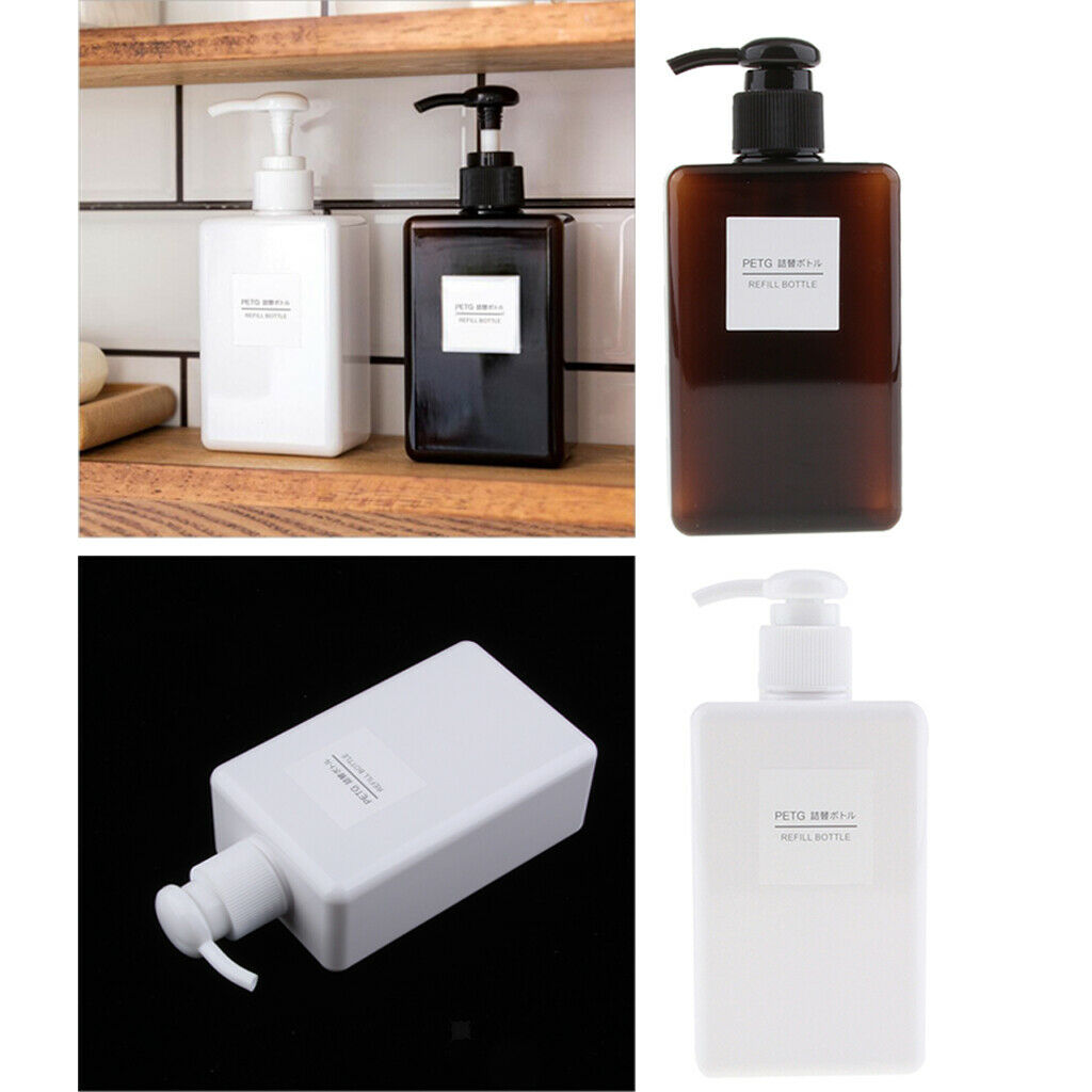 2pcs 280ml Foaming Soap Dispenser Cosmetic Containers Bottles Brown/White