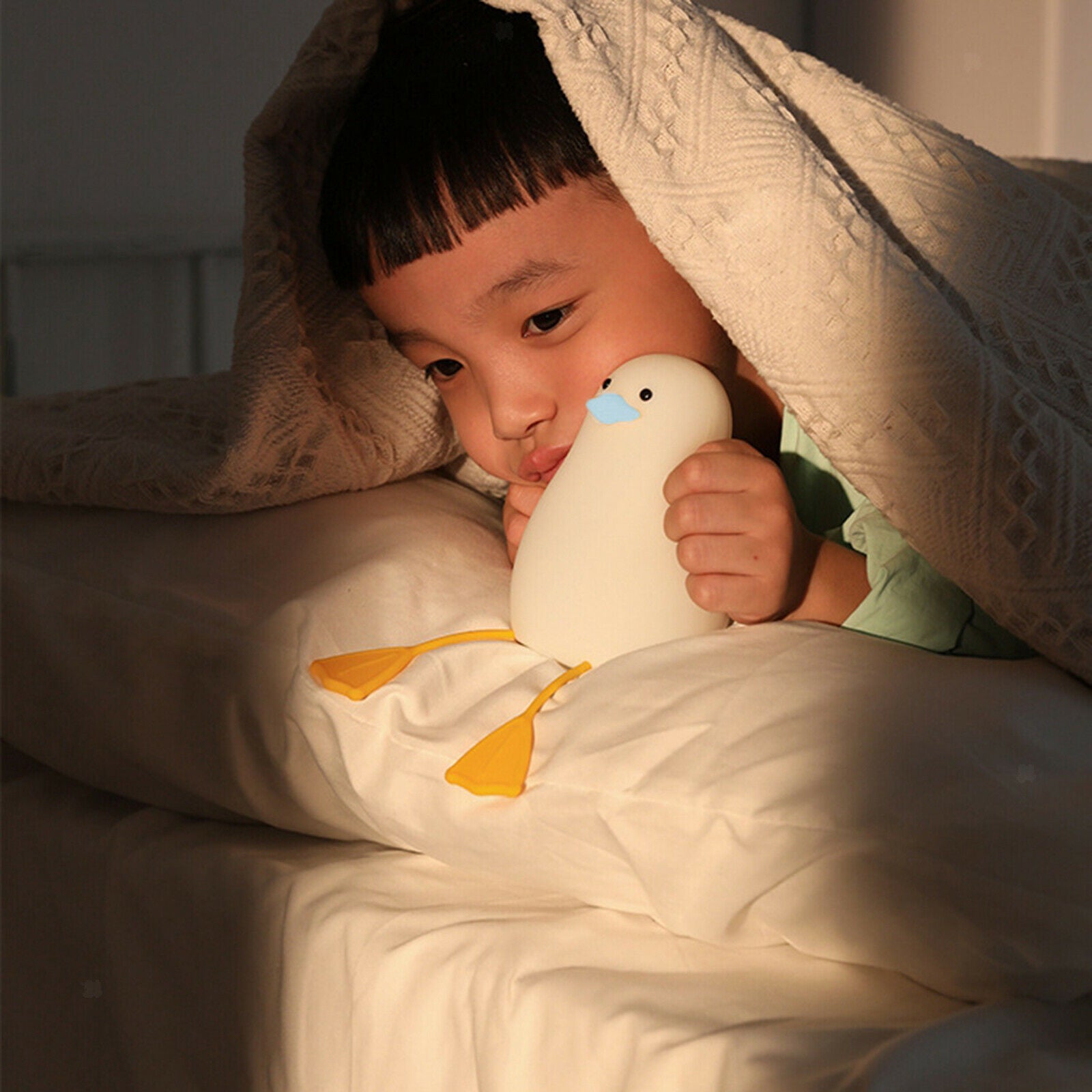 Portable Seagull Silicone Nightlight Squishy Animal Lamp for Kids Child Baby