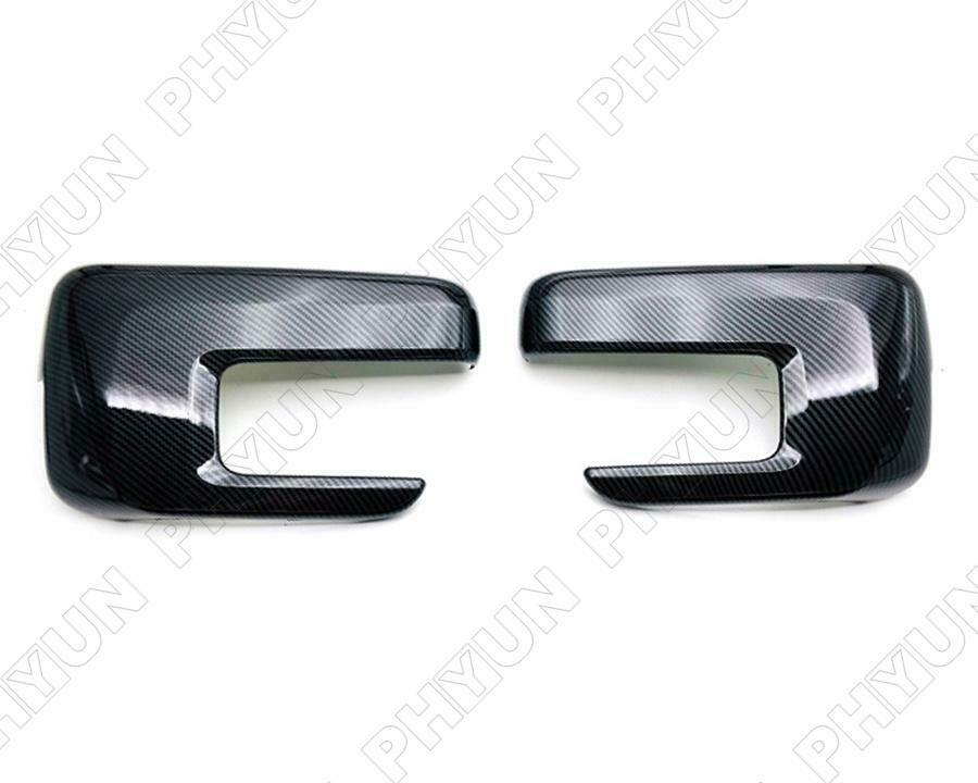 Carbon Fiber Style Rear View Side Mirror Covers Trim For Ford F150 F-150 2021-22
