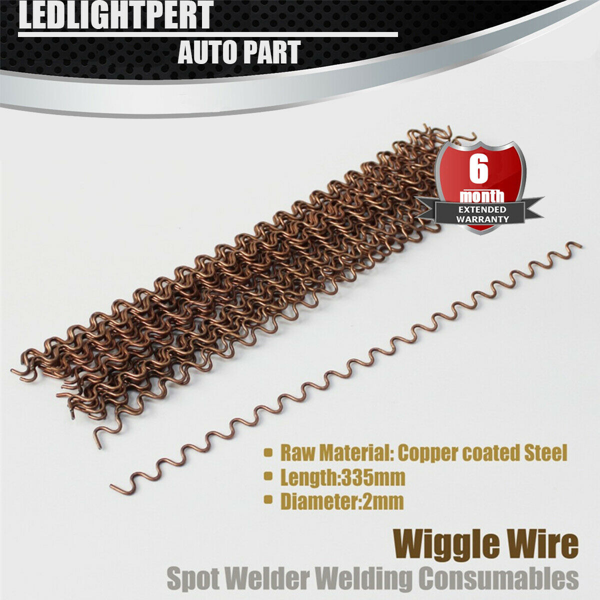 50PCS Wiggle Wire Wave 0.08" Dent pepair Fix Spot Welding Thick Body Work Puller