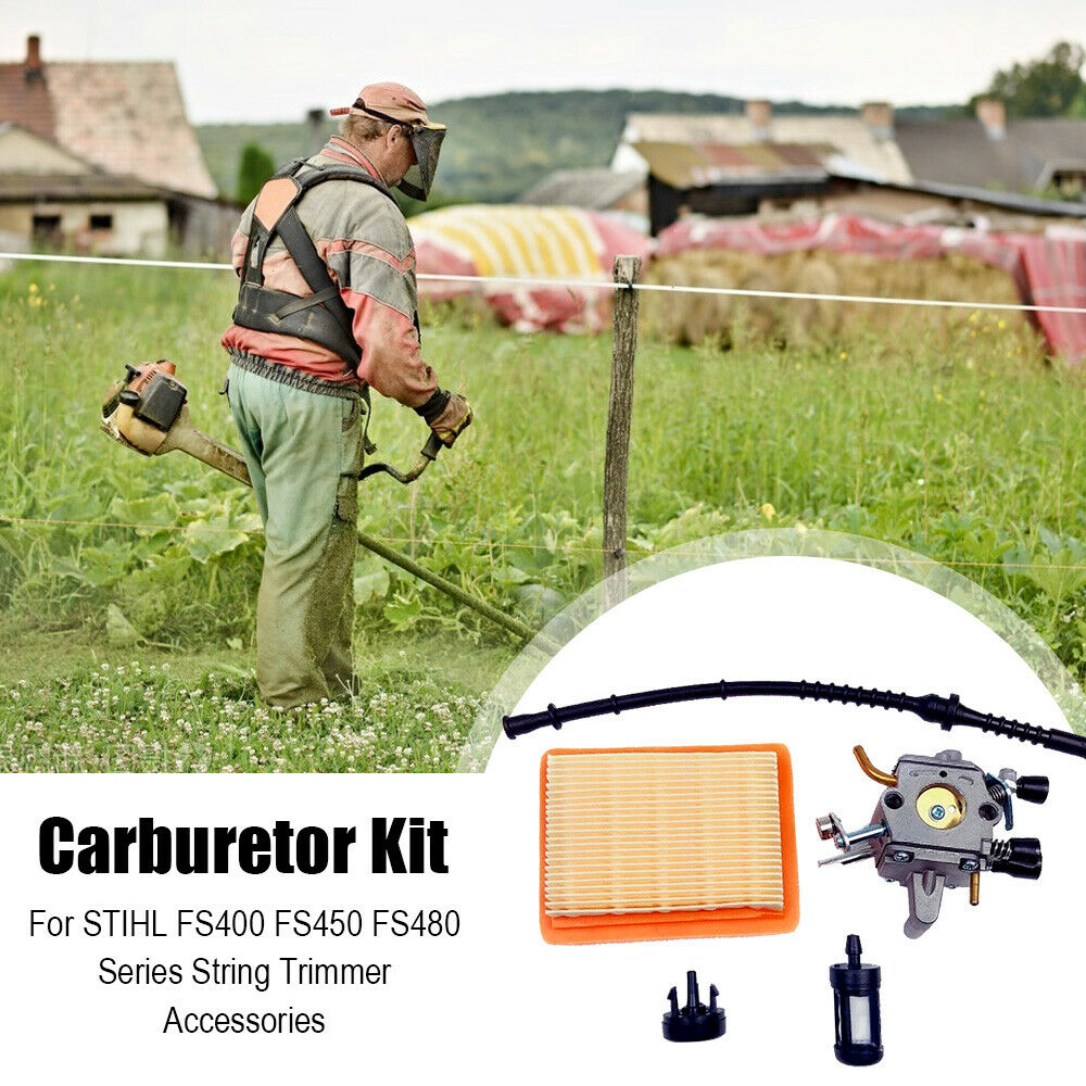 FS450 Carburetor Air Filter Set Replacement Suitable for STIHL FS400 FS450 LIN