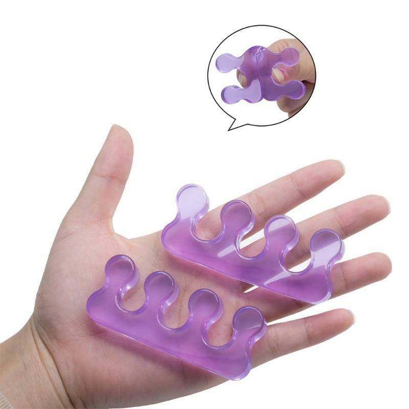 2Pcs/Pair Soft Silicone Toe Separator Flexible Finger Spacer Manicure Pedicure