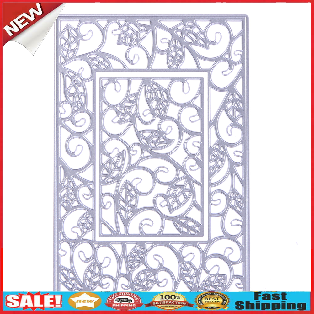 2pcs Leaves Frame Cutting Dies Stencil Scrapbooking Card Embossing Craft @