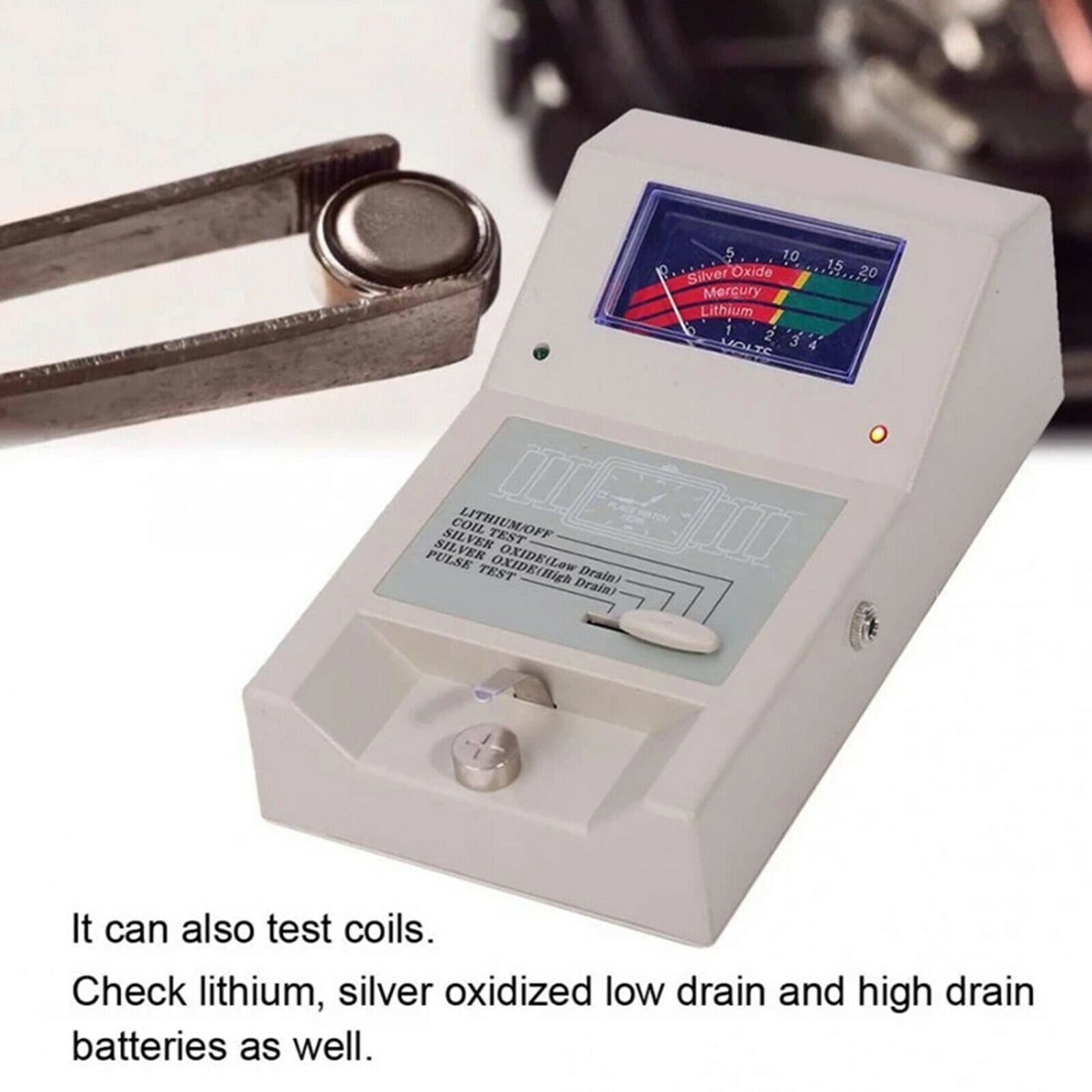 Multi functional Workers Portable Quartz Watch Analyzer Battery Tester Tool