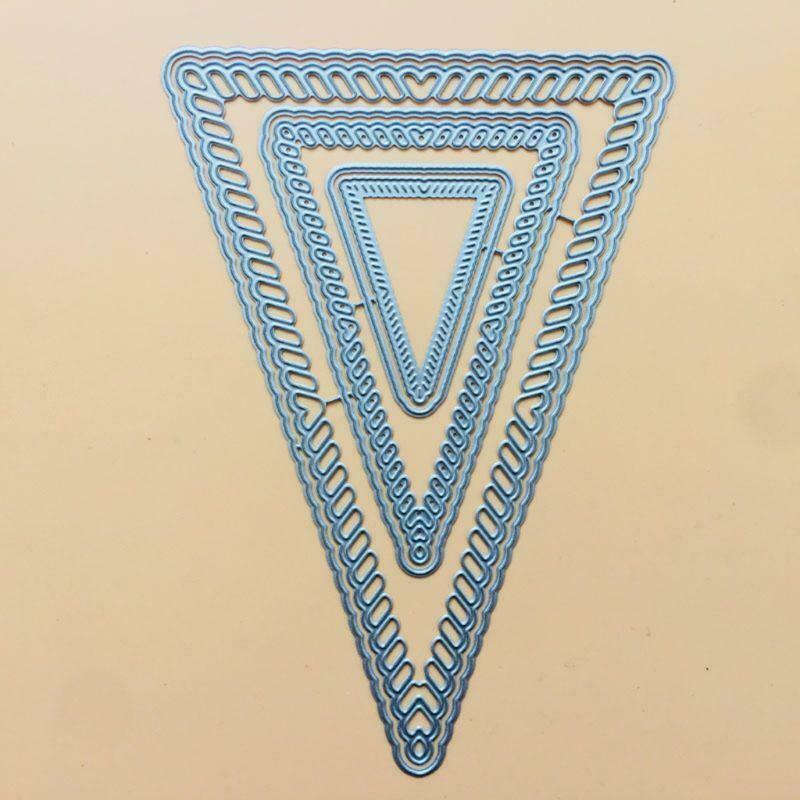 Triangle Metal Cutting Dies Stencil Scrapbooking DIY Album Stamp Paper mbossing