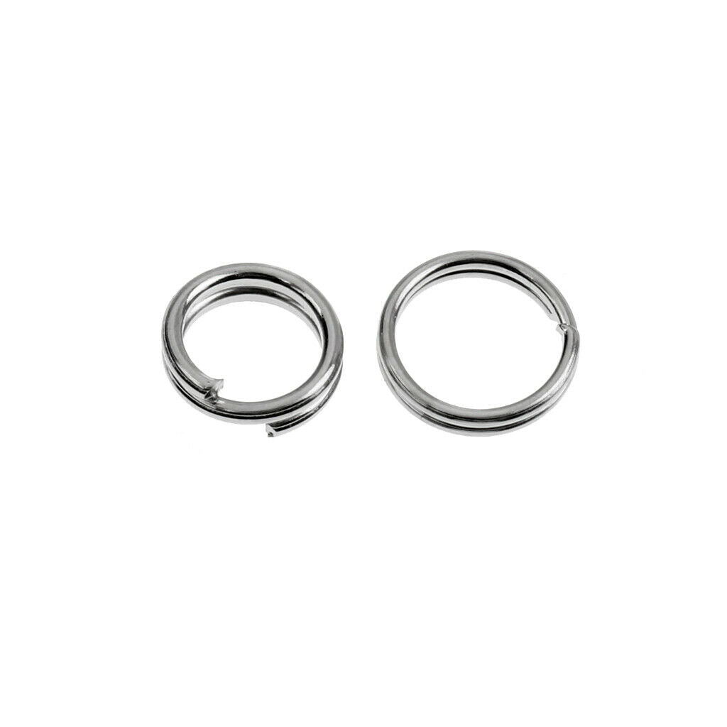 Stainless Steel Split Rings Fishing Tackle Ring Chain Connector Strong Split