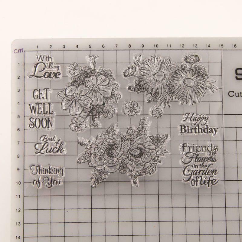 Flowers Silicone Clear Seal Stamp DIY Scrapbooking Embossing Photo Album Paper
