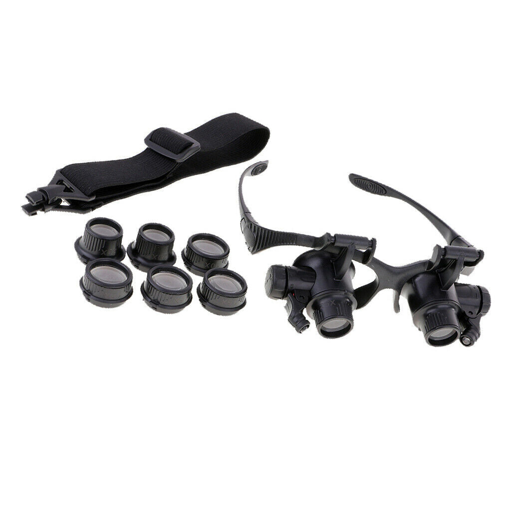 10/15/20/25X LED Magnifier Magnifying Eye Glass Loupe Jeweler Watch Repair