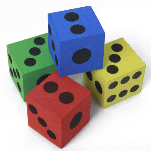 12 Pieces Mini Foam Colorful Dices for Children Kids Educational Fun Prize