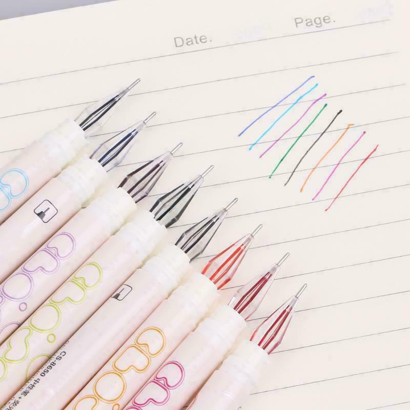 8Pcs Double DirigÃ© de Dessin Grade Fluorescent Stylo Mignon Art Surligneur