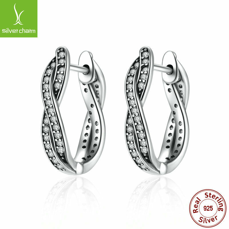 Earrings For Women 925 Sterling Twist Of Fate Round Earrings Fashion Jewelry