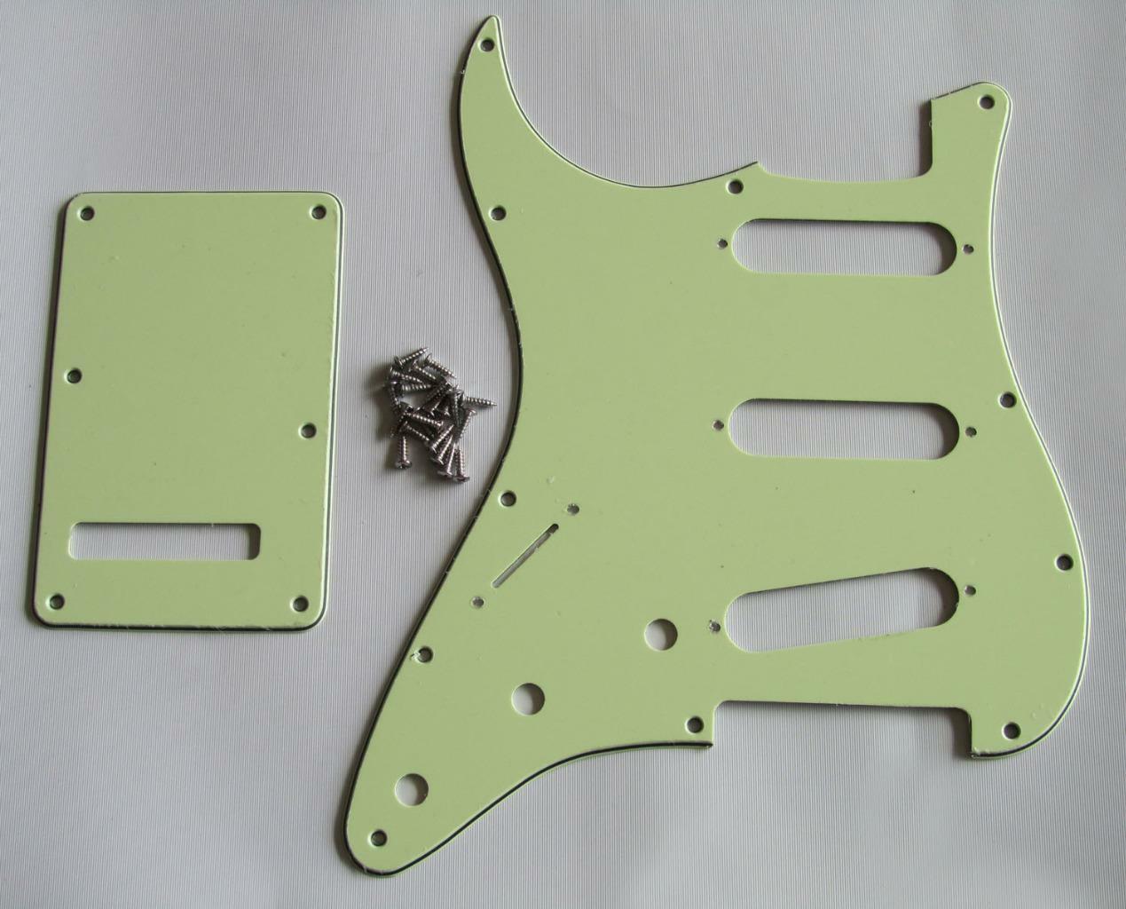 Lefty ST Strat SSS Pickguard,Left Handed Trem Cover Set Mint Green