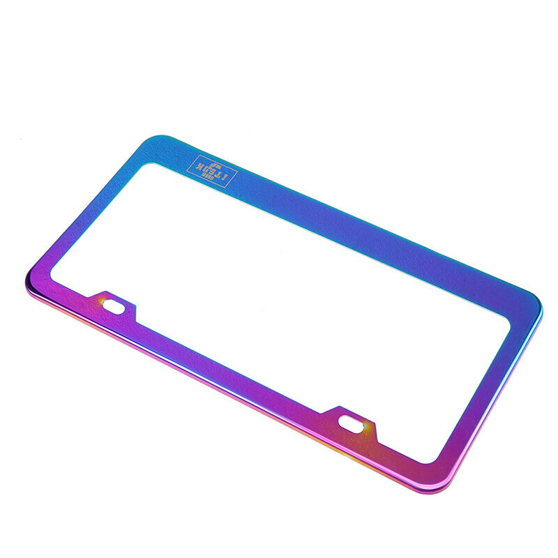 Car Rear License Plate Frame Tag Holder Mounting Bracket Stainless Steel Chrome