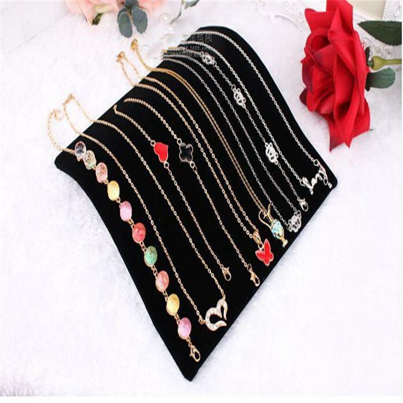 Stylish Velvet Necklace Chain Pendant Display Jewelry Organizer Stand Hol.l8