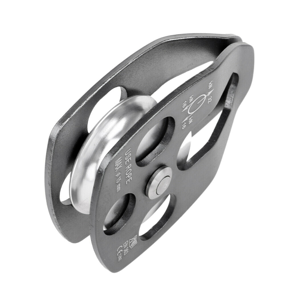 32KN Climbing Pulley Single Sheave w/ Swing Plate Rigging Arborist