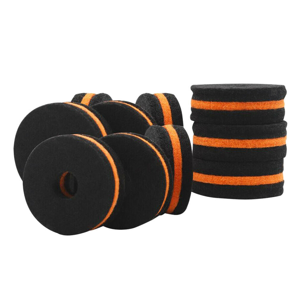 10x Cymbal Felt Washers Kit Cymbal Stand Foam Percussion Drum Set Parts