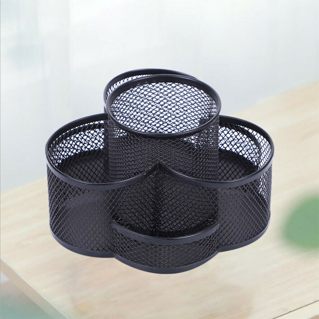 Rotatable desk organizer pen holder large capacity pencil box desk