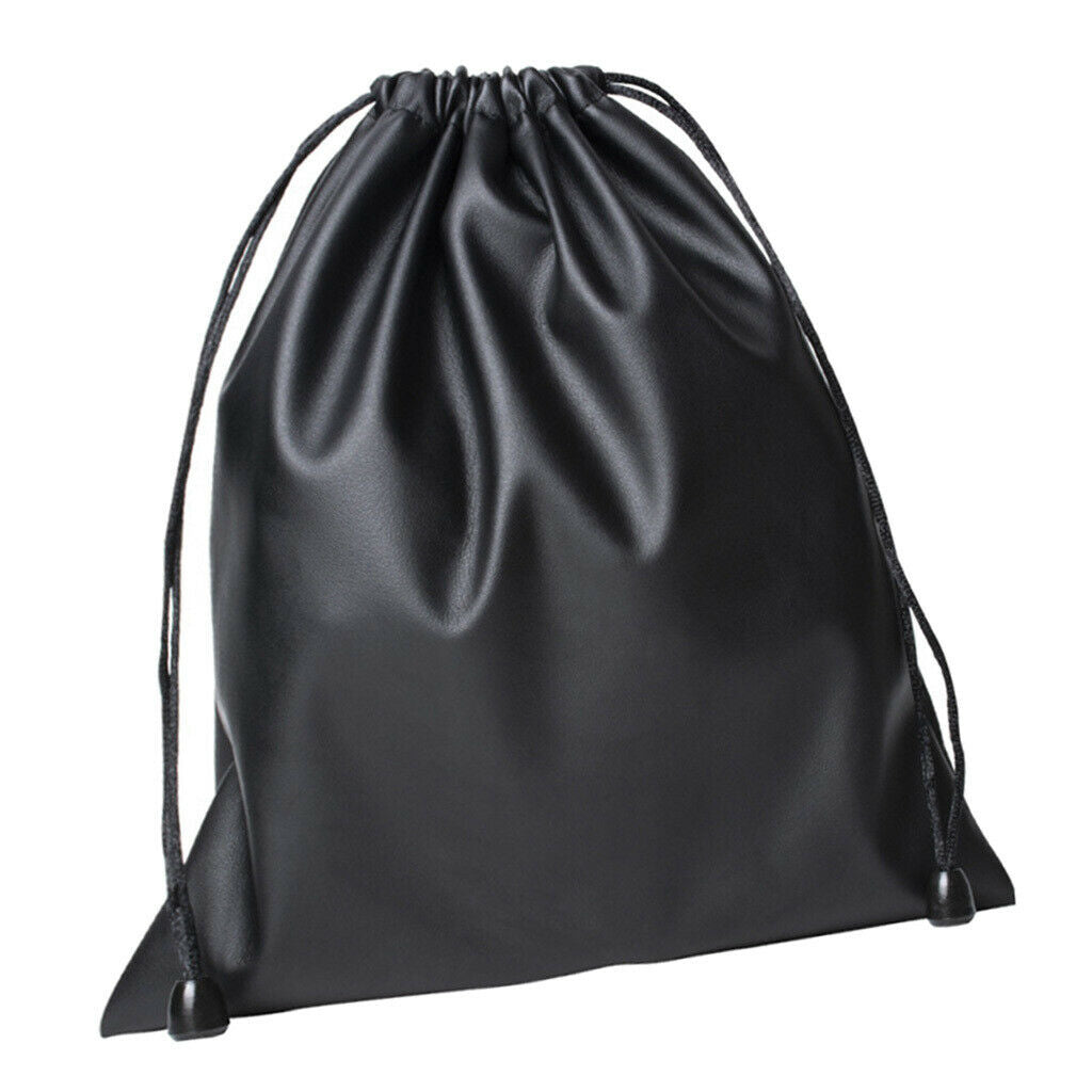 Portable Headphone Protective Pouch PU Leather Waterproof Black for PTM