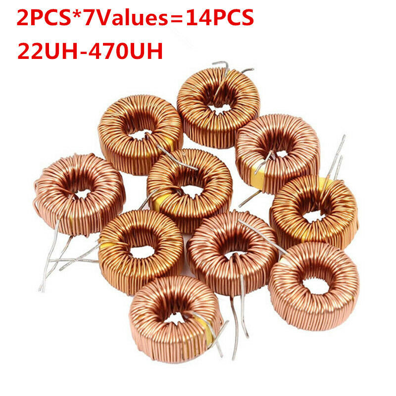 14PCS Toroid Inductor Winding Magnetic Inductors Assorted Kit 22UH-100UH-470UH