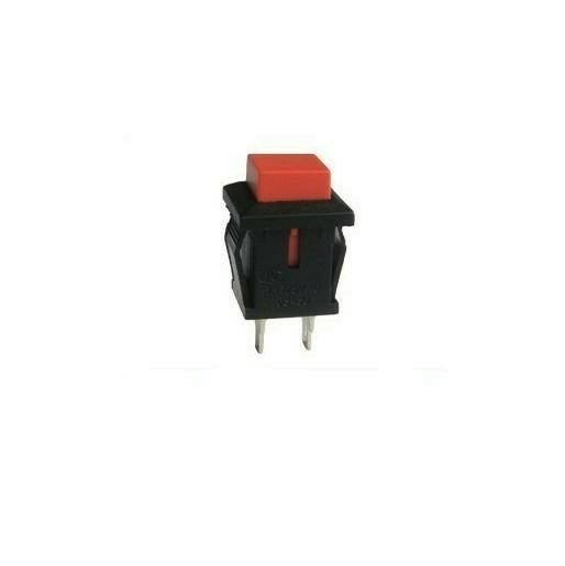 (5)Red Square 14*14 2Pin SPST ON-(OFF) 3A 125VAC NC Momentary Push Button Switch