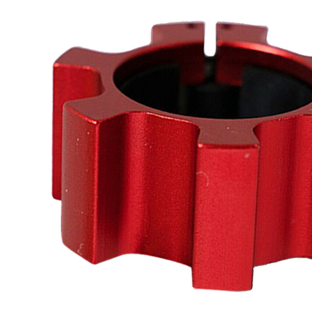2PC 2'' Barbell Collars Standard 50mm Gym Dumbbell  Lock Rod Clip Red
