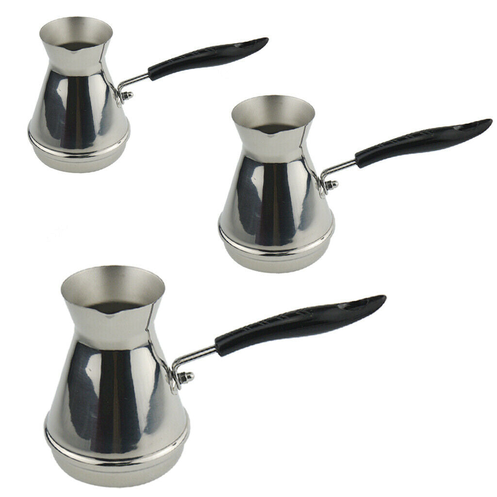Stainless Steel Turkish Coffee Pot Ibrik Kettle Cezve Jazzva Briki 650ml