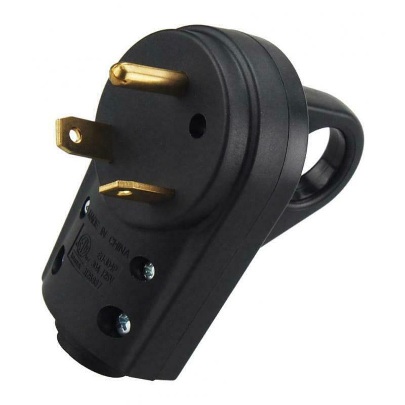 Electric Male Plug With Resistant Swing Lock Nema TT-30P 30A 125V