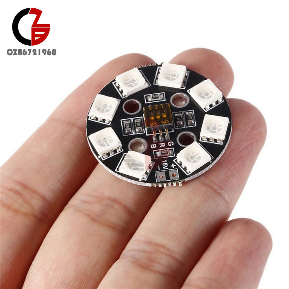 7 Colors X8/16V RGB LED Light Round Board For FPV Multicopter Drone Race