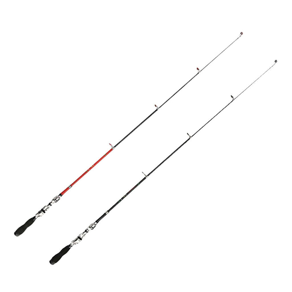 2Pc 1m Travel Telescopic Fishing Rod Collapsible   Pole for Saltwater Sea