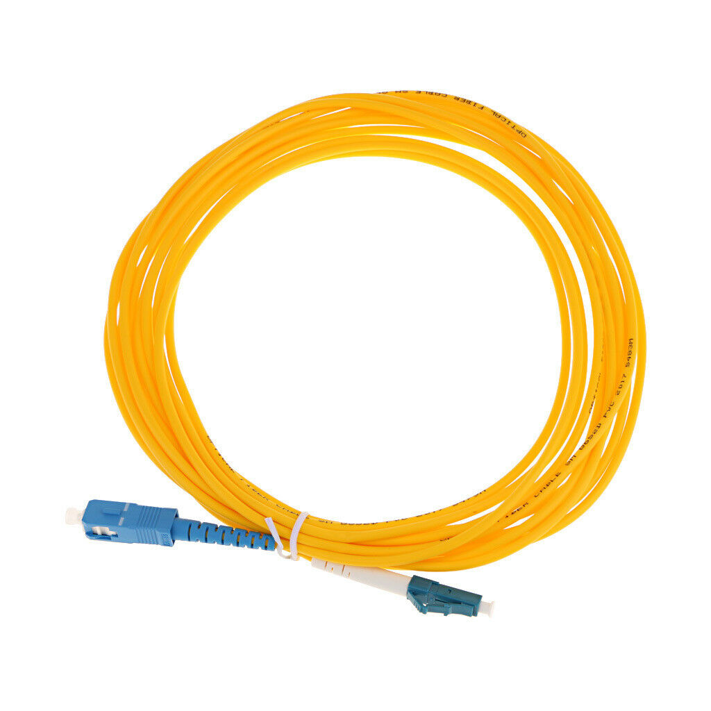 5m Singlemode Single Core Jumpers Fiber Patch Cable Line SC to LC Yellow