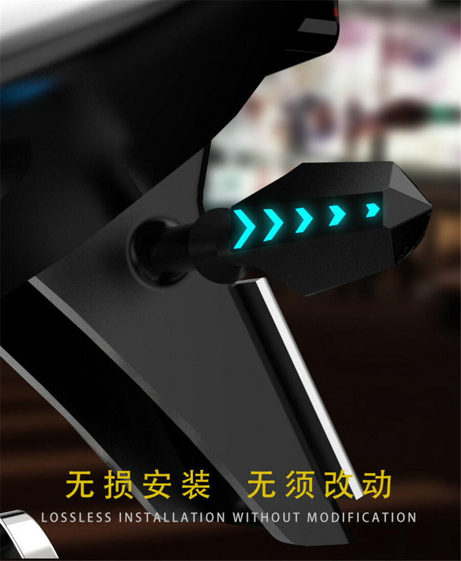 2IN1 Motorcycle Back Arrow Yellow Warning Turn Signal+Blue Daytime Running Light