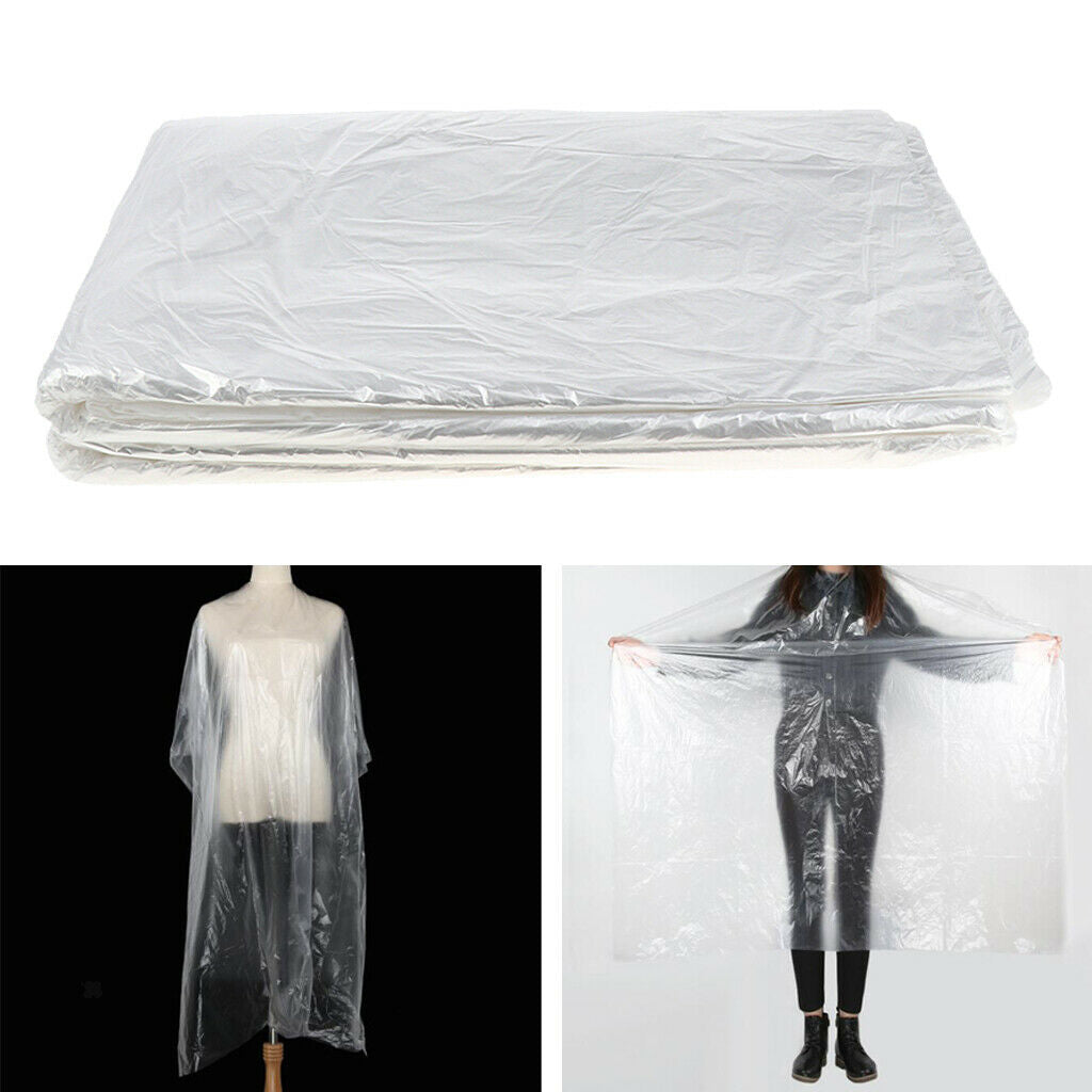 100Pcs Large Disposable Hair Cutting Cape Gown Salon Stylist Barber Capes