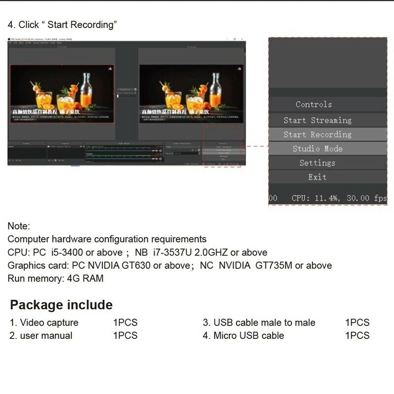 2X(4K M I 1080P High Definition USB Video Capture Card with Loop V3I6)