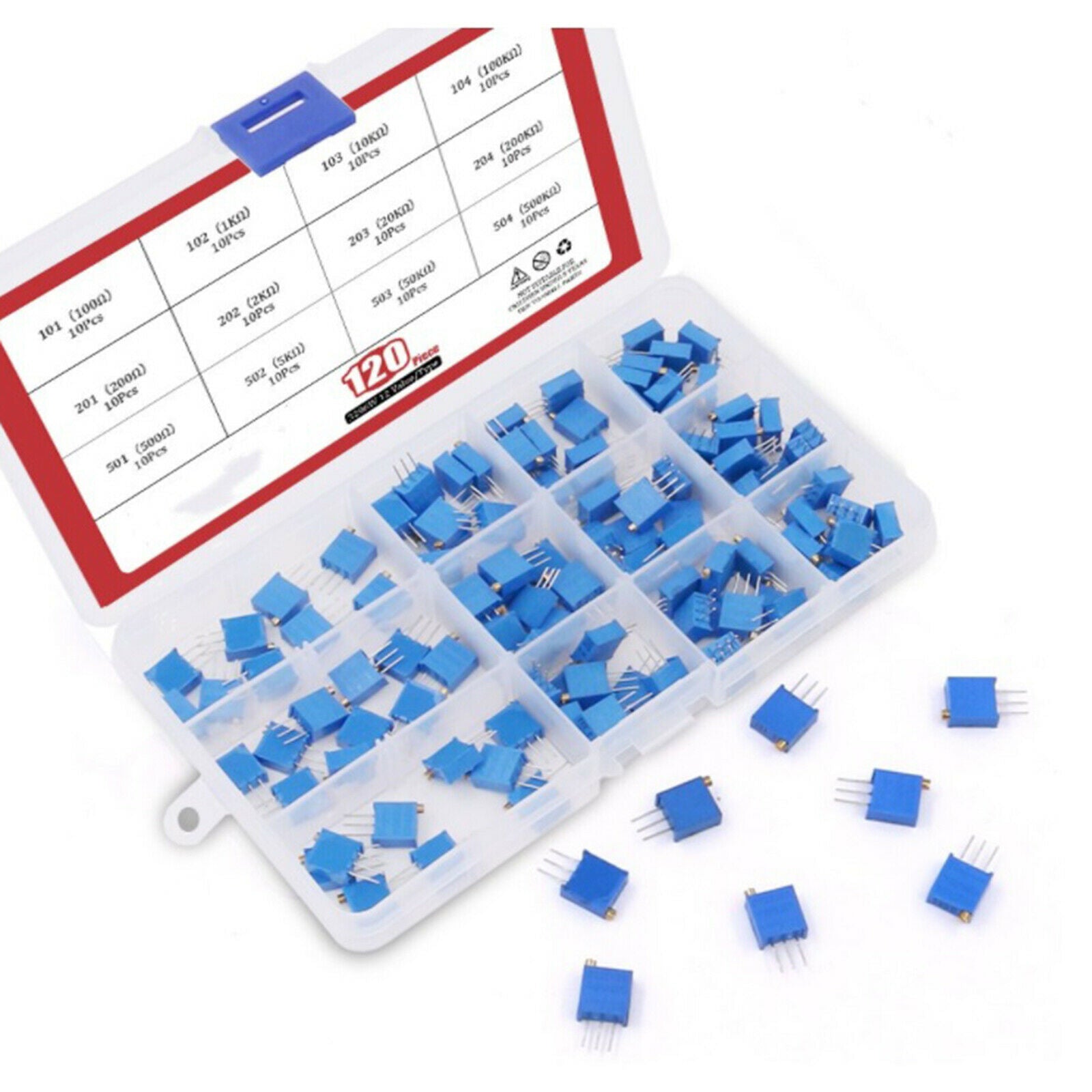 3296W Multiturn Variable Trimmer Adjustable Potentiometer Assortment Kit